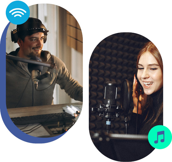 ¿Quienes somos? Hombre y mujer en cabina radial